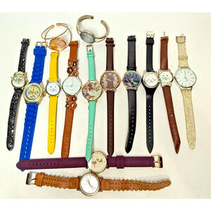 Lot of 14 Charming Charlie Watch Lot Cats Dogs Ears Untested Need Battery Fun